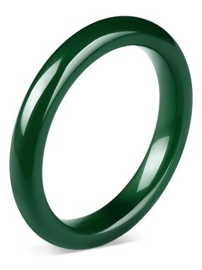 Natural Green Jade Bangle Bracelet NIB